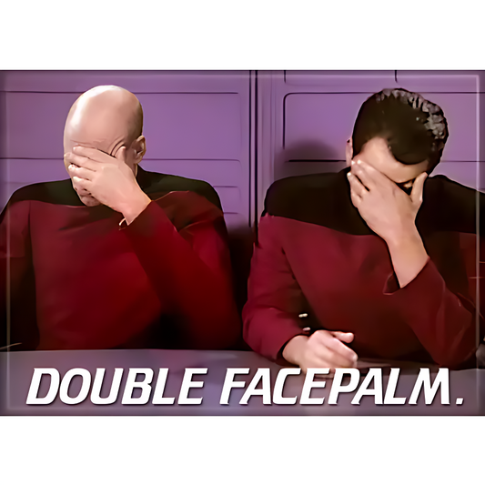 Star Trek Double Face Palm Magnet 2.5" x 3.5"