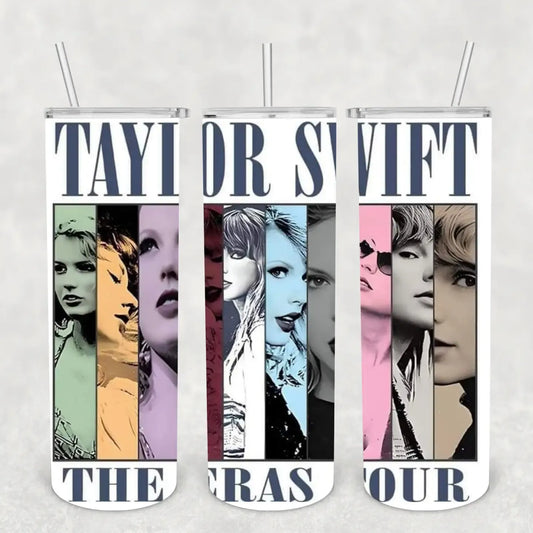 Taylor Eras Banners White Tumbler - 20oz