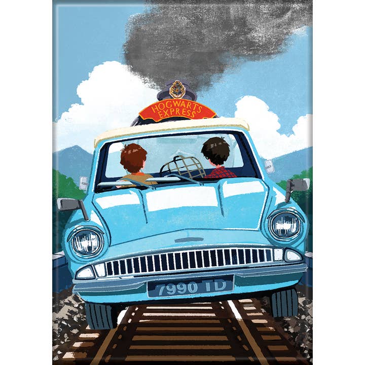 Harry Potter Car On Train Tracks Magnet