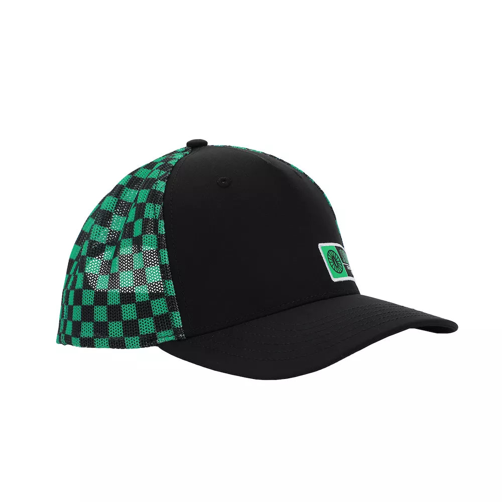 Demon Slayer Tanijiro Checker Trucker Hat
