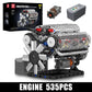 Mould King 10088 The V8 Engine Building Block Assembly Technical Car Brick Set Educational Car Engine Toys Kids Christmas Gift