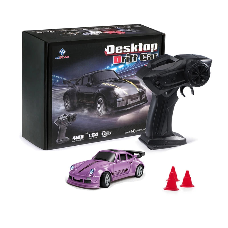 1:64 4WD RC Drift Car 2.4G High speed Remote Control Racing Mini Car  Full proportions Desk Competition Toy Boy Ideal Gift