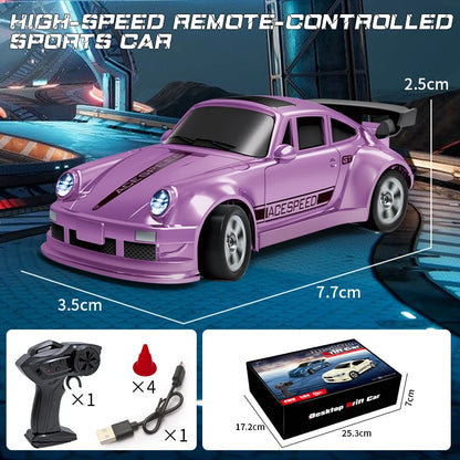 1:64 4WD RC Drift Car 2.4G High speed Remote Control Racing Mini Car  Full proportions Desk Competition Toy Boy Ideal Gift