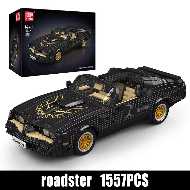 Mould King 10029 Technical Car Toys The MOC Firebird Vintage Car Building Block Assembly Oldtime Car Brick Kids Christmas Gift