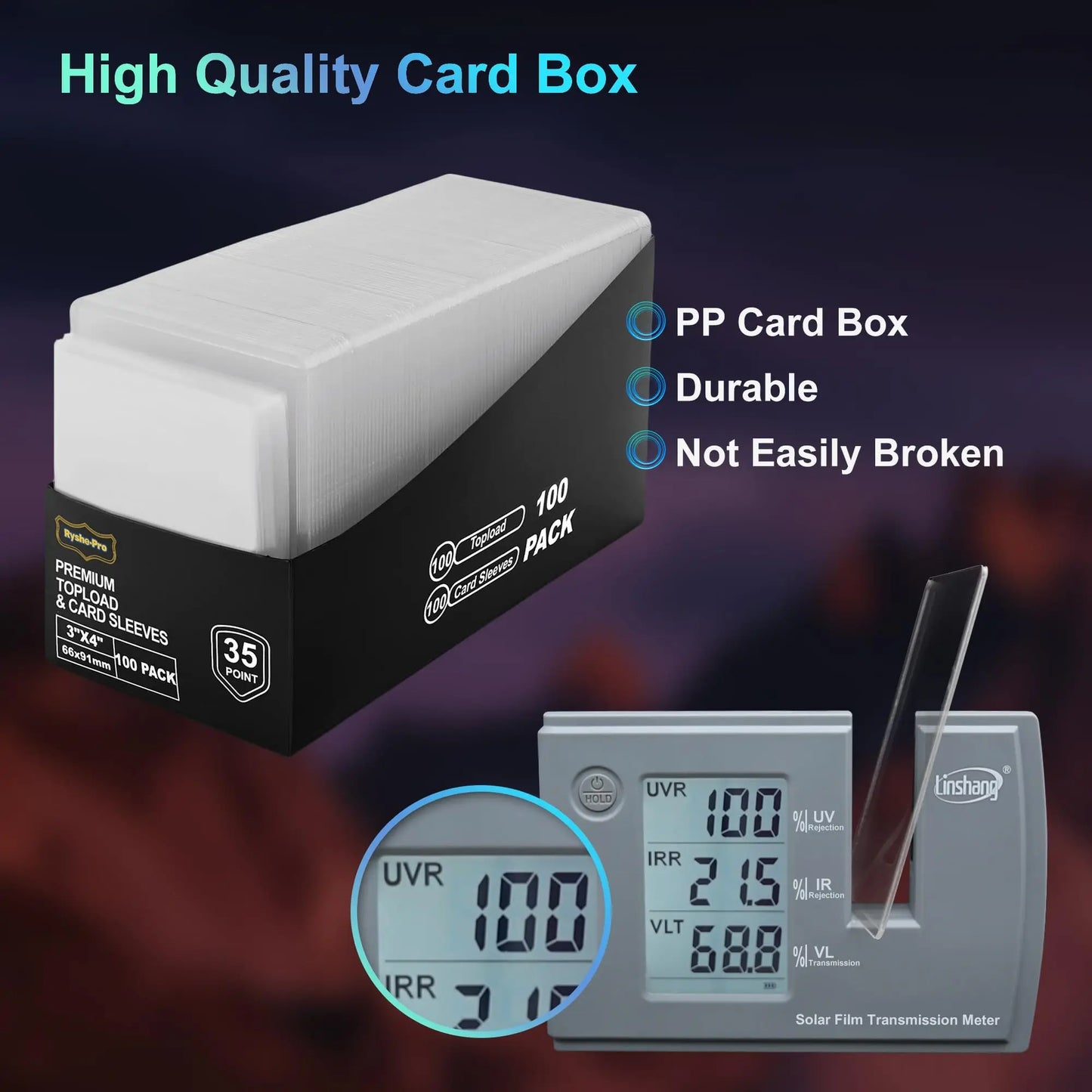 200 Card Sleeves Top Loaders 3" X 4" Hard Plastic Holder for Baseball Full UV-Resistant Trading Card Protectors Fit for MTG Game