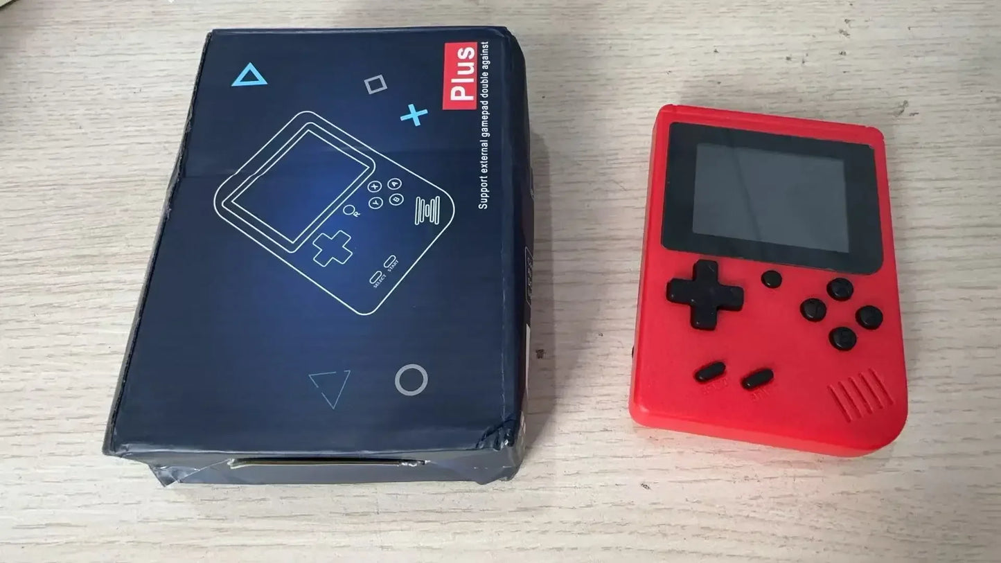 A Red Retro Classic Games Children's Handheld Small Game Console With 400 Game Charging Can Be Connected To The TV
