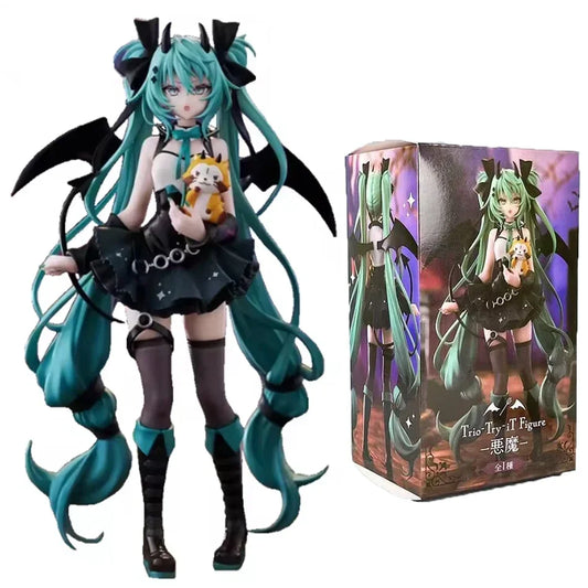 Top Selling  Anime Peripheral Ornament Hatsune Miku Little Devil Dark Angel Chuyin Handmade PVC Model  In Stock Fast Ship