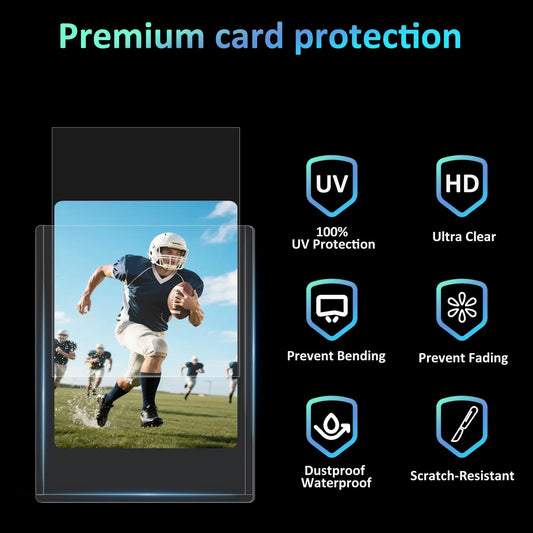 200 Card Sleeves Top Loaders 3" X 4" Hard Plastic Holder for Baseball Full UV-Resistant Trading Card Protectors Fit for MTG Game