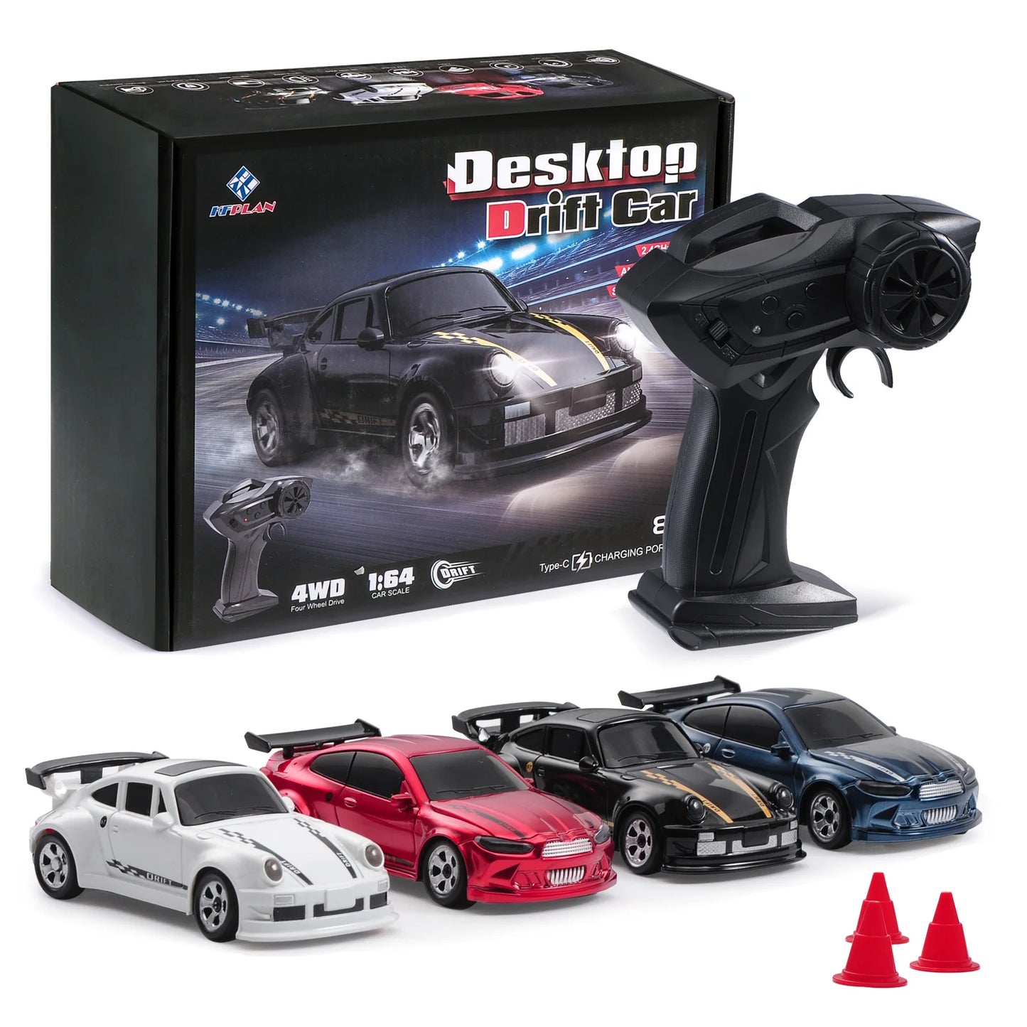 1:64 4WD RC Drift Car 2.4G High speed Remote Control Racing Mini Car  Full proportions Desk Competition Toy Boy Ideal Gift