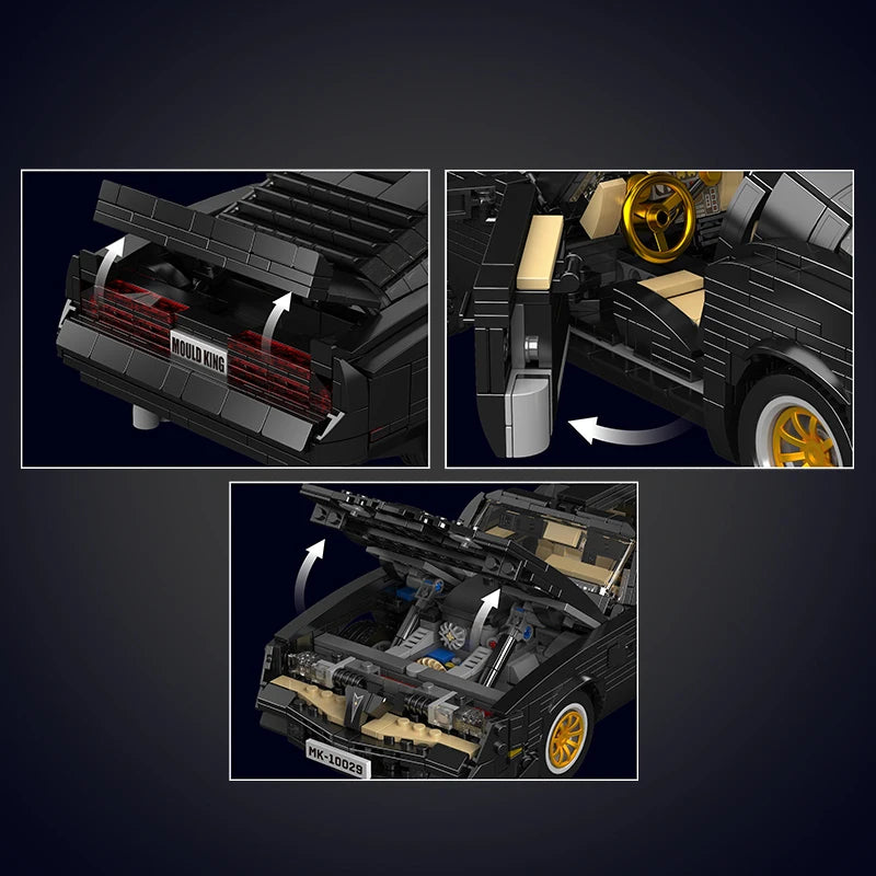 Mould King 10029 Technical Car Toys The MOC Firebird Vintage Car Building Block Assembly Oldtime Car Brick Kids Christmas Gift