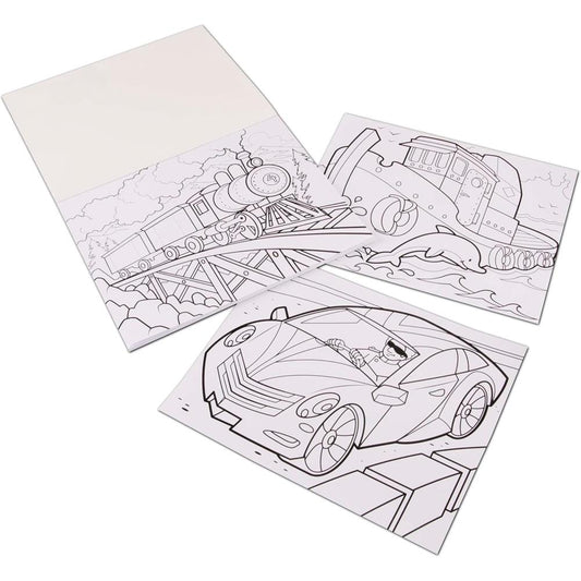 Jumbo Vehicles Coloring Pad - 50 Pictures